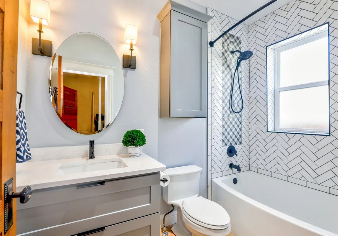 Badezimmer in einer portugiesischen Villa.